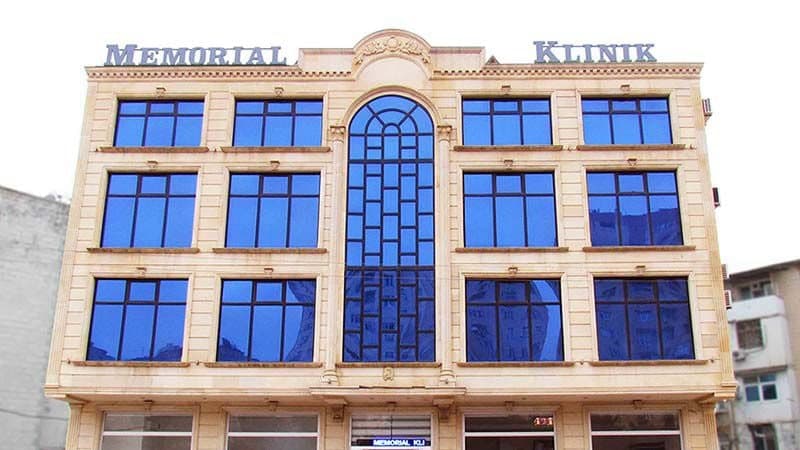 Memorial Hospital building exterior in Baku, Azerbaijan